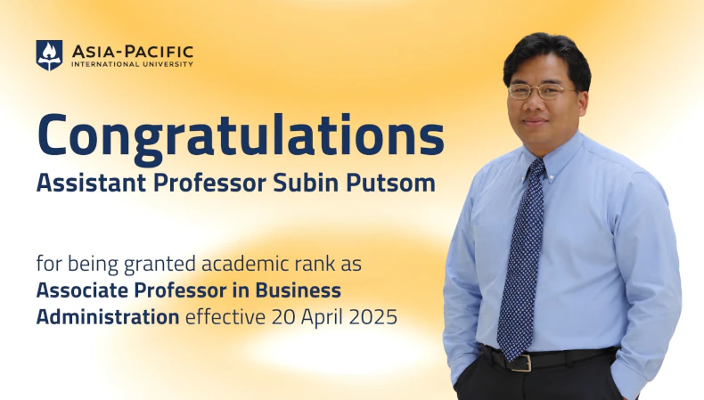 Dr. Subin Putsom Promoted to Associate Professor in Business Administration